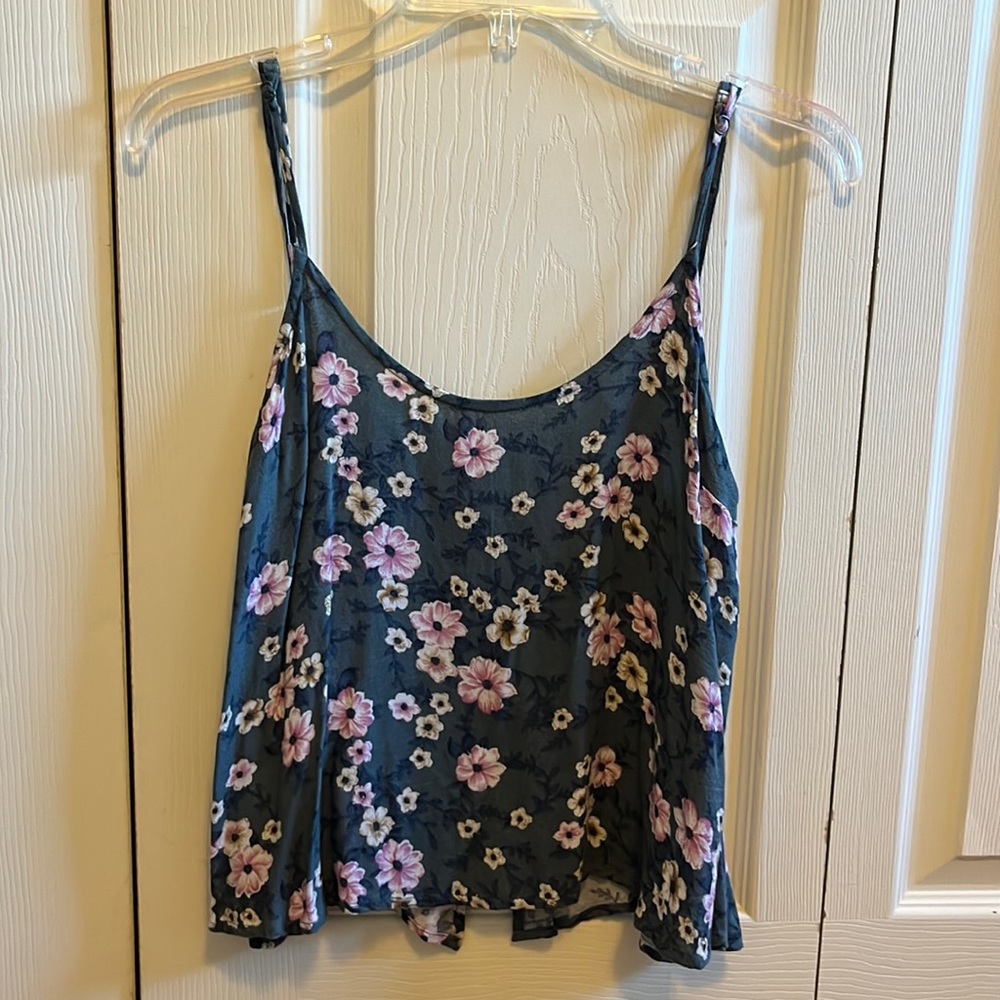 Open Back Floral Top, American Eagle, XS